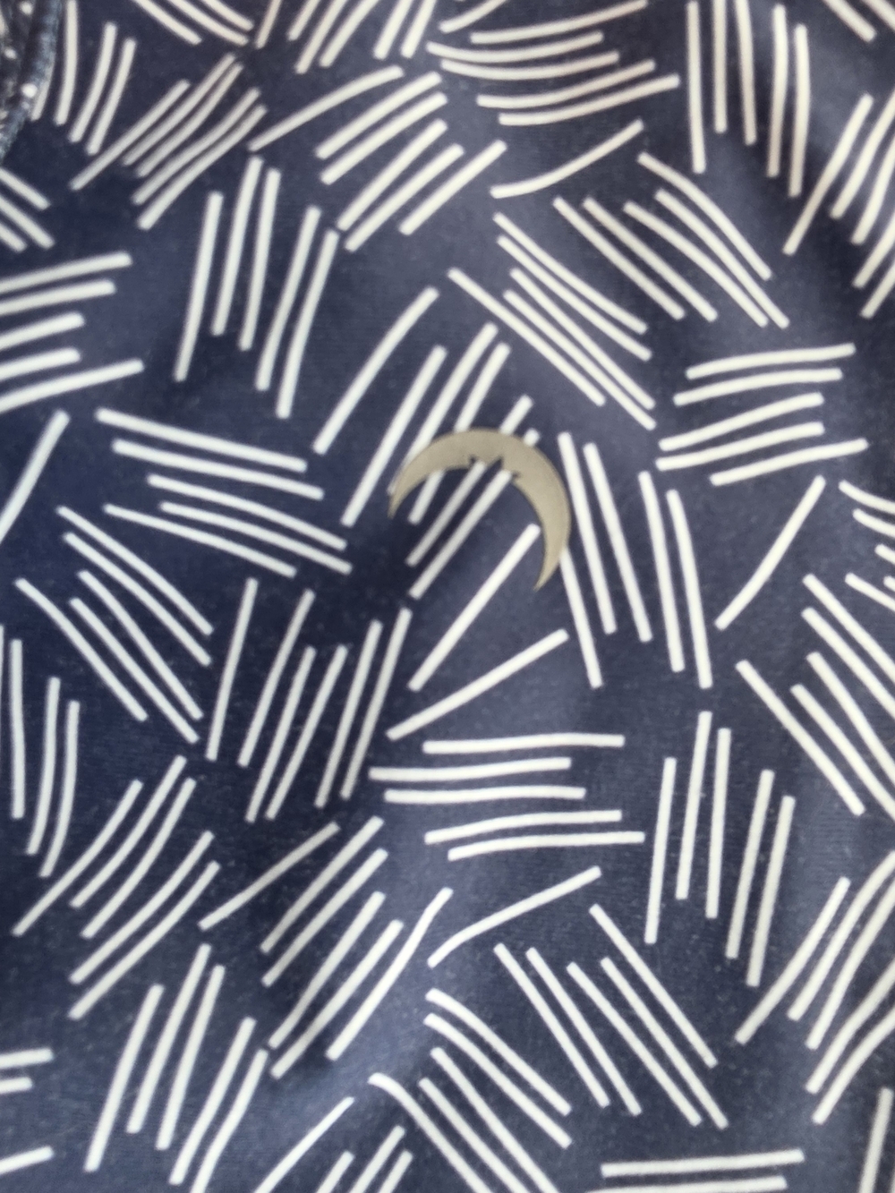 Women's Navy Patterned Leggings - Blue Printed Activewear - Picture 4 of 4